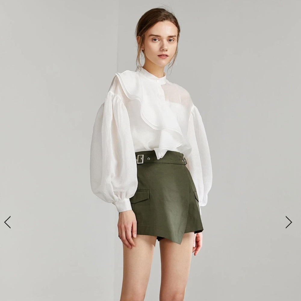 J.ing Chopin Sheer White Blouse